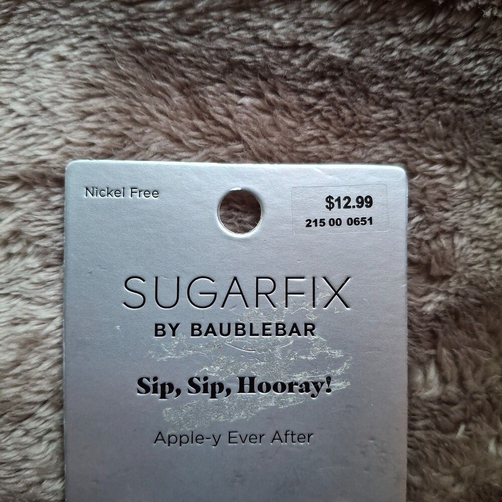SUGARFIX by BaubleBar Here for the Cider Enamel Dangle Statement Earrings Apple - Picture 3 of 6